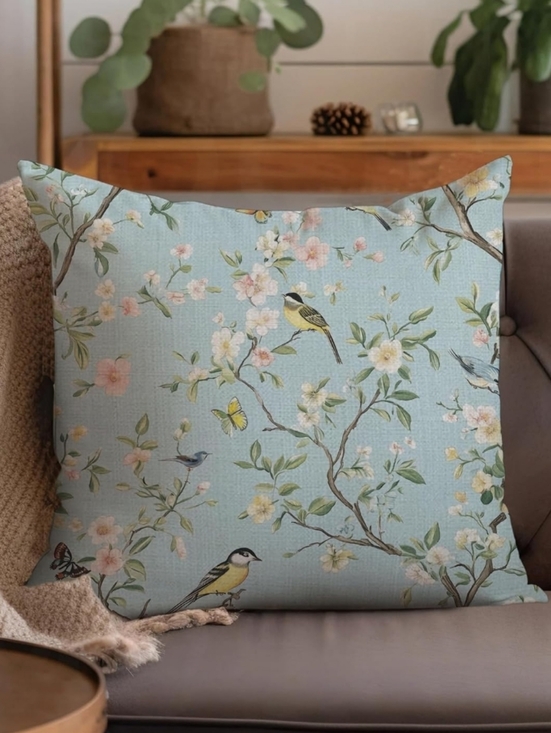 NEW! Set Of Bird Chinoiserie Throw Pillow Covers - Picture 3 of 4